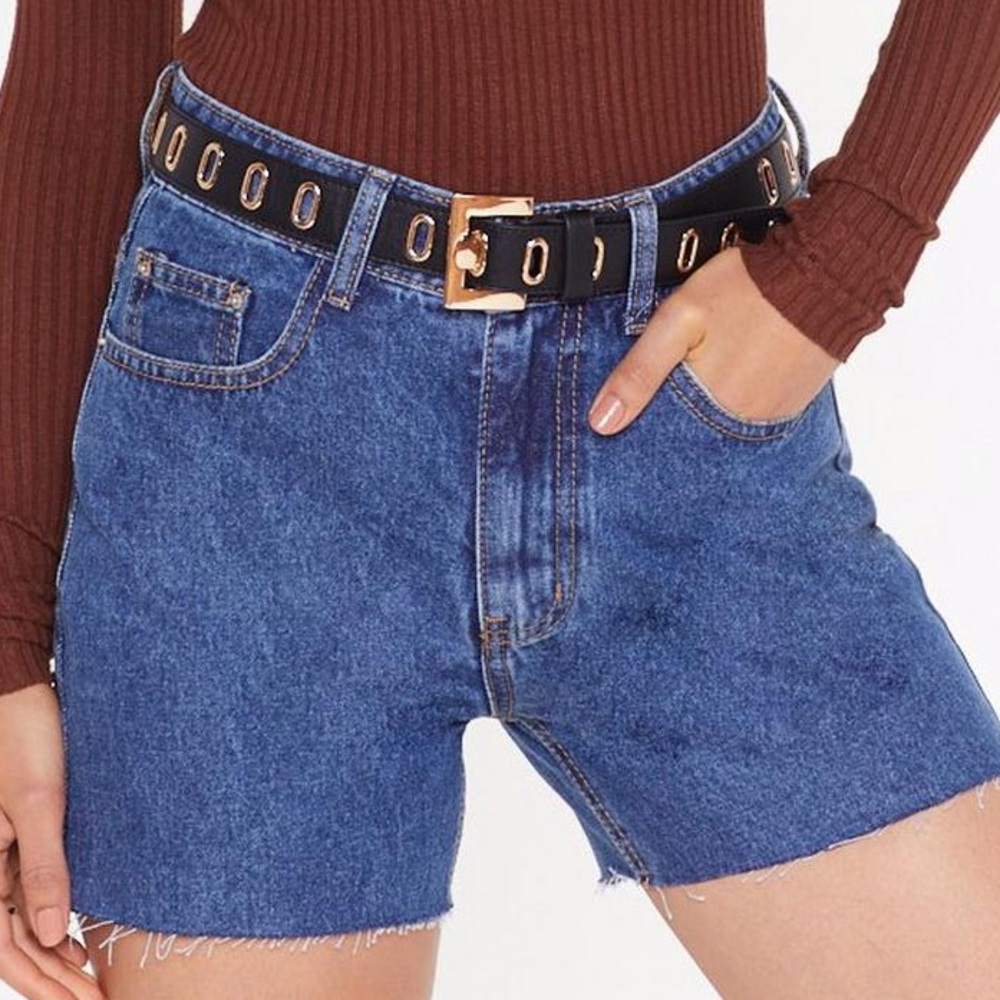 NWT Nasty Gal Raw Hem Denim Shorts